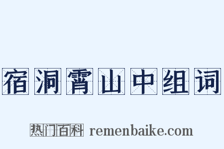 宿洞霄山中组词是什么意思的图片